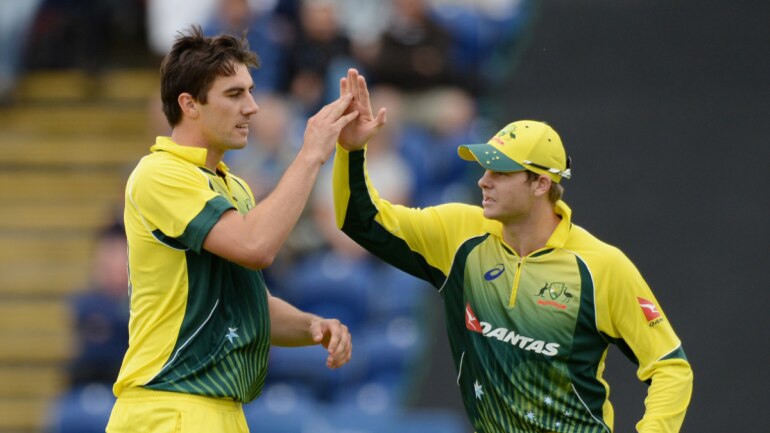 Pat Cummins and Steve Smith. (Reuters Photo)