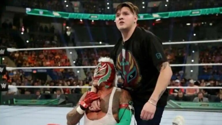 Rey Mysterio with his son Dominick (Courtesy- WWE)