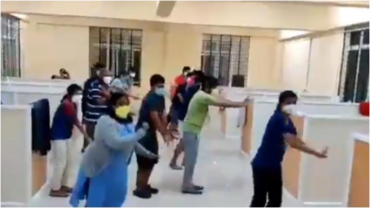 Asymptomatic coronavirus patients organise flash mob to lift spirits at care centre in Karnataka. Watch 