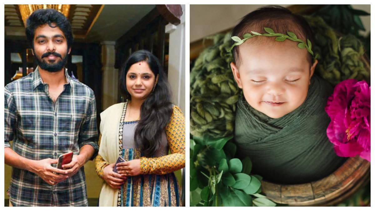 GV Prakash and Saindhavi introduce their daughter Anvi. See pics ...