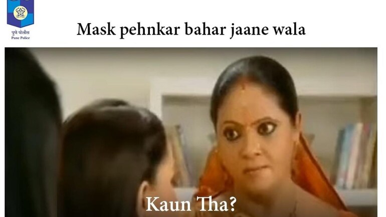 Pune Police Posts Kokilaben Inspired Meme With Reference To Face Masks Trending News News