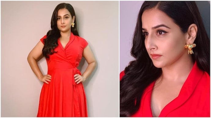 Red dress sales with white heels