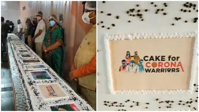 71 Ft 771kg Birthday Cake For Pm Narendra Modi Surat Bakery Celebrates Corona Warriors Trending News News 71 Ft 771kg Birthday Cake For Pm Narendra Modi Surat Bakery Celebrates Corona Warriors Trending News News