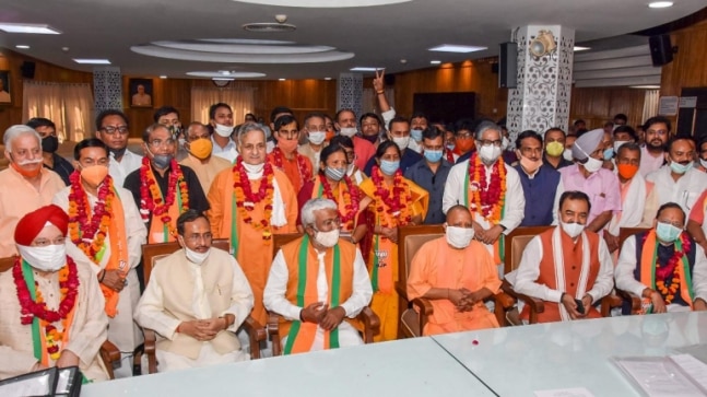 Rajya Sabha election in UP: 8 BJP nominees file papers on last with an Independent twist - India Today