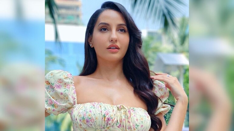 Nora Fatehi in thigh-slit floral dress at Naach Meri Rani launch. The
