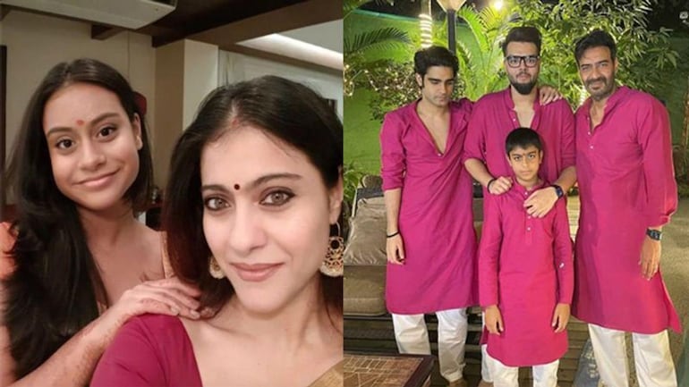 Kajol's family in churidar kurta
