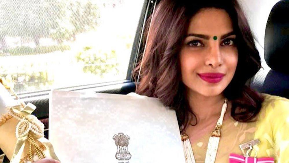 Priyanka Chopra shares photos from when she received the Padma Shri.