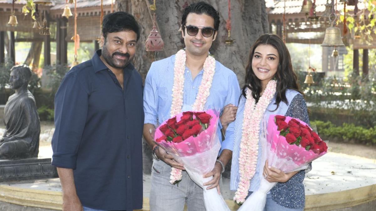 Kajal Aggarwal joins Acharya shoot with Gautam Kitchlu. Chiranjeevi welcomes couple