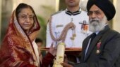 File photo of Punjabi poet Dr Surjit Patar receiving his Padma Shri award in 2012