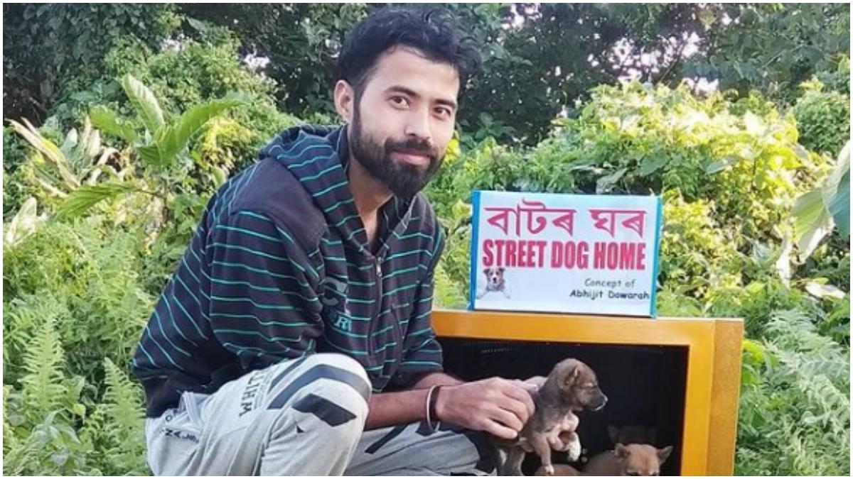 Assam man builds tiny houses for stray dogs using discarded TV sets. Viral story