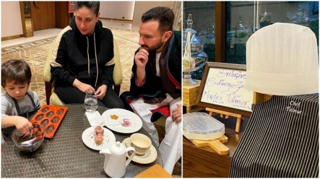 Taimur turns chef for Kareena Kapoor and Saif Ali Khan in Dharmshala. See pics - India Today