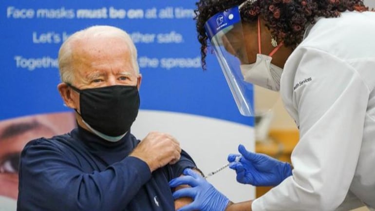 US President-elect Joe Biden publicly receives first Covid vaccine shot - World News