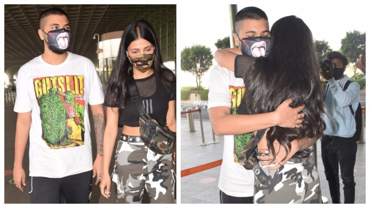 Image result for shruti haasan and santanu hazarika airport