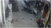 Parked bike moves on its own in viral CCTV video. (Photo: Amber Zaidi/Twitter) Parked bike moves on its own in viral CCTV video. (Photo: Amber Zaidi/Twitter)