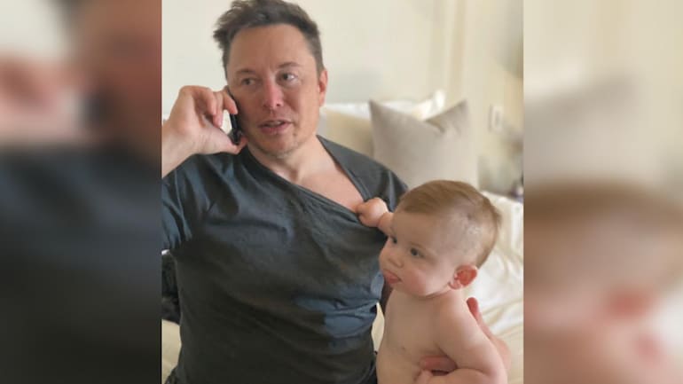 Elon Musk S Adorable Pic With Son X Ae A Xii Goes Viral Internet Is In Love Trending News News