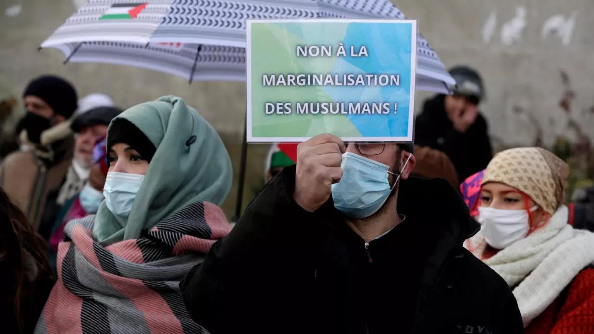 Protesters demonstrate against a French bill dubbed as "anti-separatism" in Paris earlier in the week. (Photo: AFP)