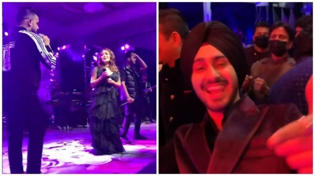 Neha Kakkar performs with brother Tony Kakkar. Hubby Rohanpreet cannot stop dancing