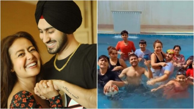 Neha Kakkar and Rohanpreet host pool party to kick off pre Holi celebrations. Watch