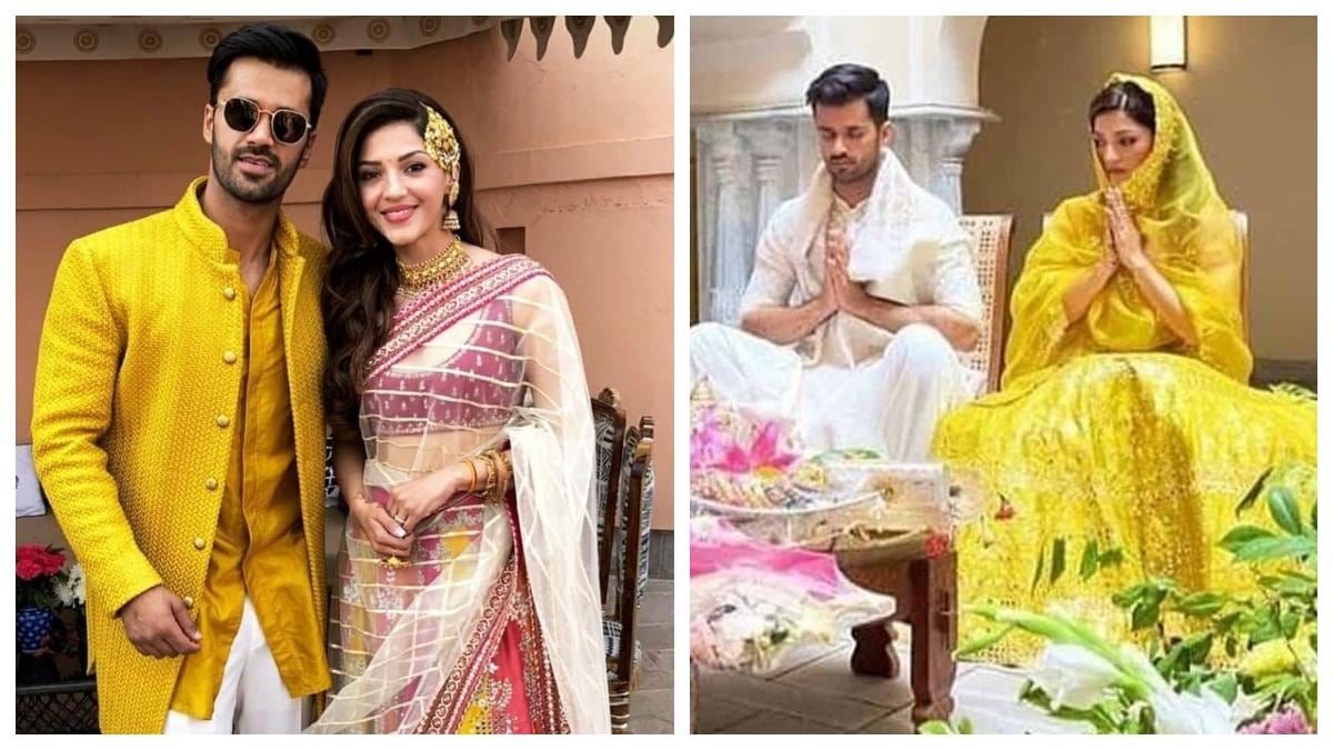 Mehreen Pirzada gets engaged to Bhavya Bishnoi in Jaipur. Inside ...