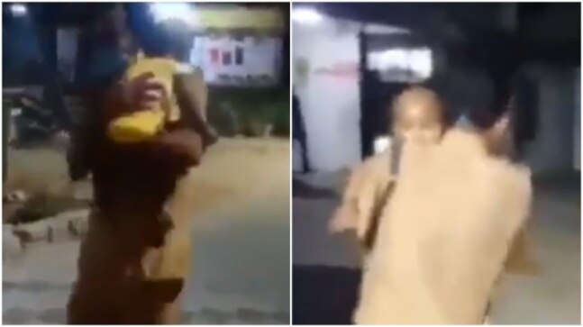 Kerala home guard comforts baby after her family meets with an accident. Viral video