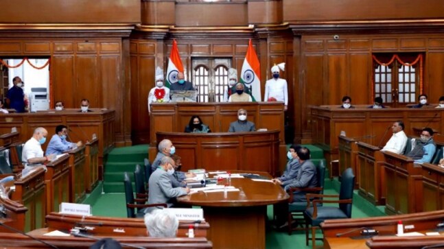 Chaos rocks Delhi assembly over Northeast Delhi riots issue, BJP MLA marshalled out