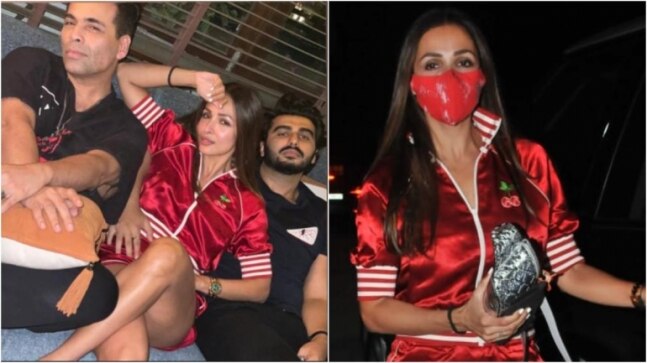 Malaika Arora in crop top and shorts with heels worth Rs 50k paints the town stunning red
