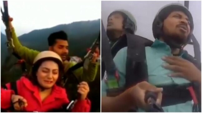 Woman screams in new paragliding viral video from Himachal. Internet is reminded of Land Kara De man