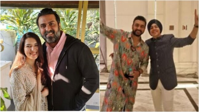 Harman Baweja's sangeet is all about bhangra. Raj Kundra dances to Diljit Dosanjh's song