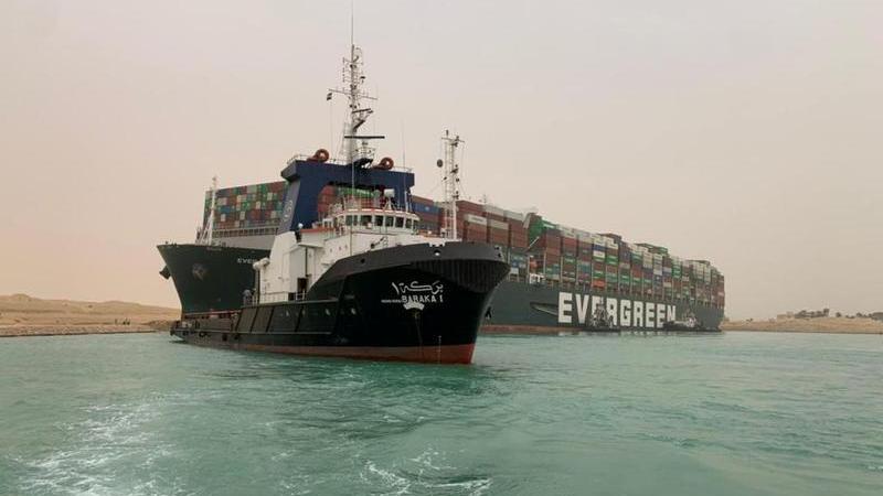 Salvager hopes to free ship blocking Suez Canal by start of next week