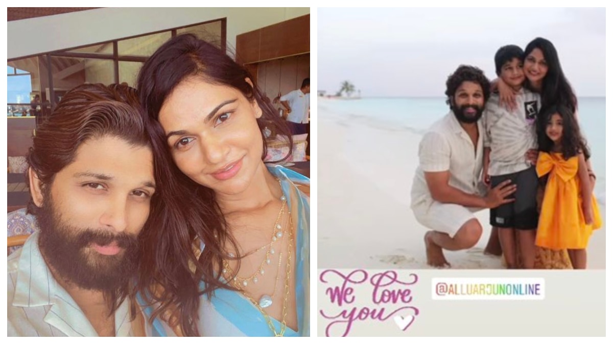 Allu Arjun rings in 38th birthday in Hyderabad. Wife Sneha wishes him with Maldives pics