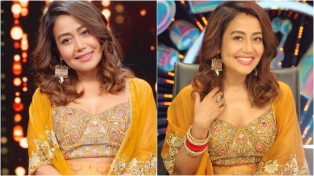 Neha Kakkar in Rs 48k mustard sharara set makes a fashionable statement. See pics