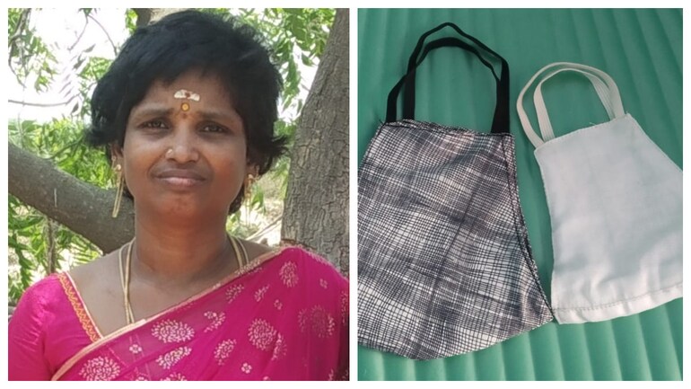 Chandira is a tailor who stitches cloth masks and donates them for free.