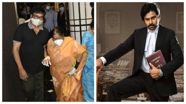 Chiranjeevi watches brother Pawan Kalyan's Vakeel Saab in theatres with mom and wife