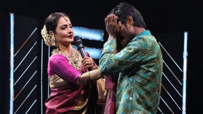 Rekha gets emotional after listening to Sawai Bhatt's Lambi Judaai on Indian Idol 12