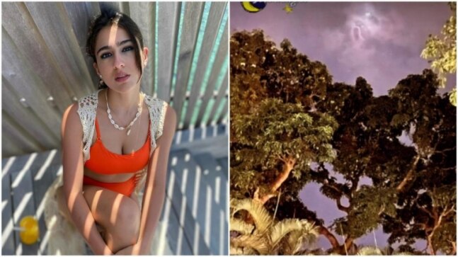 Sara Ali Khan is enjoying the Maldivian moon while listening to Chalo Dildaar Chalo