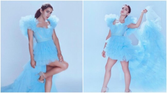 Sara Ali Khan in Rs 15 lakh blue mini dress looks like a Disney princess. See pics
