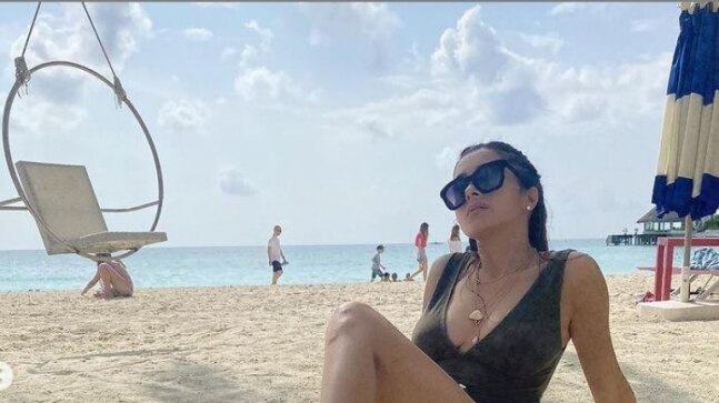 Tina Datta flaunts her curves in swimsuit in Maldives