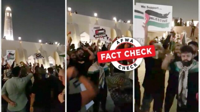 Fact Check: Video from Qatar wrongly shared as pro-Palestine demonstration in Rahul Gandhi’s Wayanad
