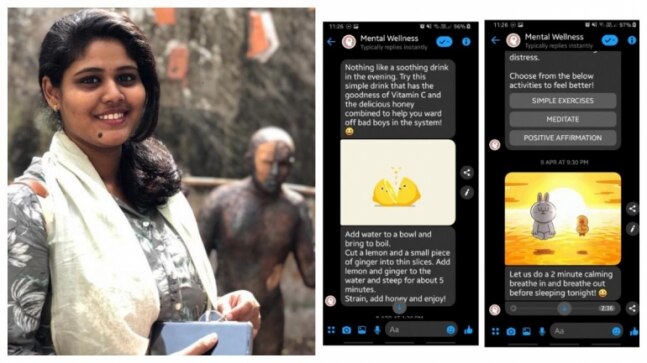 Covid Hero of the Day from Chennai: Harshini Raji's chatbot helps you calm your mind - Vimarsana News