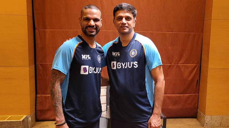 Shikhar Dhawan and Rahul Dravid all smiles ahead of Sri Lanka tour: 'Say hello to India's captain and coach' - Sports News