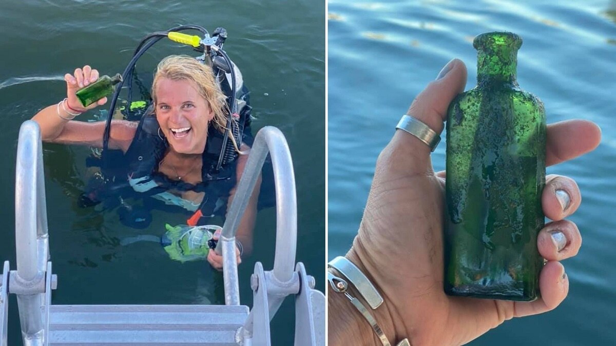 Woman finds message in a bottle from 1926 while scuba diving. You can't  believe what happened next - Trending News News