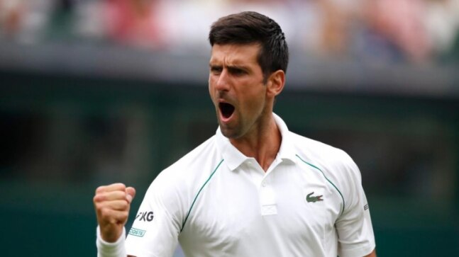 Wimbledon 2021: डिफेंडिंग चैंपियन Novak Djokovic ने पहले दौर में जैक ड्रेपर को हराकर वापसी की Wimbledon 2021: डिफेंडिंग चैंपियन Novak Djokovic ने पहले दौर में जैक ड्रेपर को हराकर वापसी की