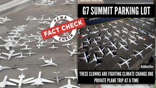 Fact Check: Netizens link old images of parked aircraft to G7 summit in flight of fantasy