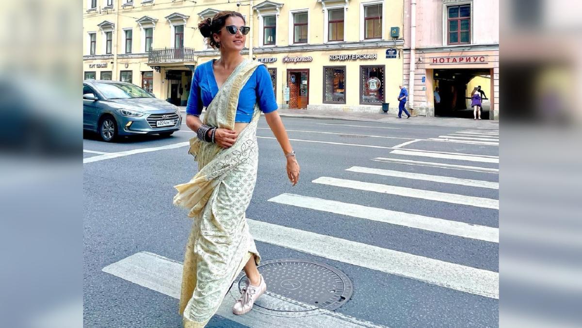 After Moscow, Taapsee Pannu wins over Saint Petersburg in a saree. See pic