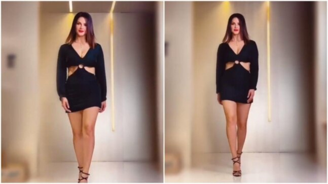 Sunny Leone is at her glamorous best in little black dress. Watch new video