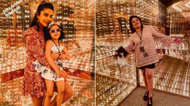 Priyanka, mom Madhu Chopra visit the Rock and Roll Hall of Fame in Ohio. See pics