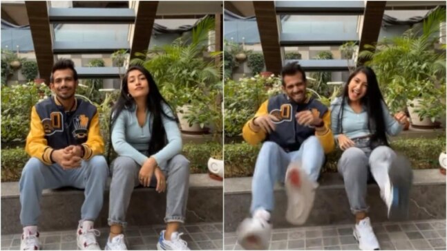 Yuzvendra Chahal signs up for the Footwork Challenge with Dhanashree Verma. Epic viral video