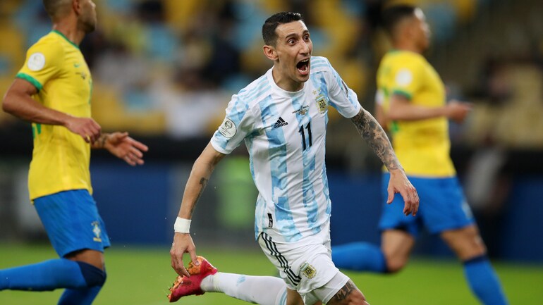 Angel di Maria gave Argentina the lead in the 22nd minute. (Reuters photo)