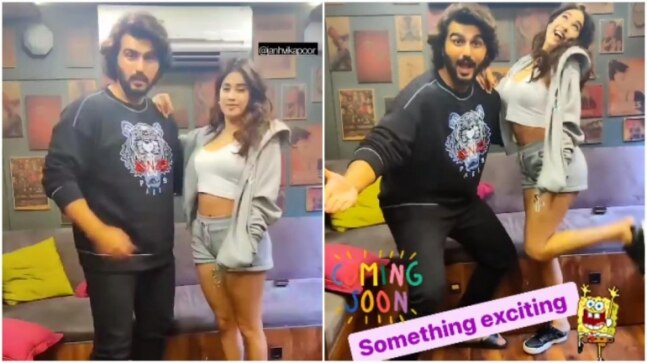 Arjun and Janhvi Kapoor treat fans to fun clips with hints on what they are up to. Seen yet?