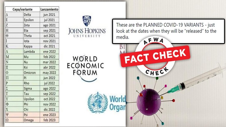 Fact Check Sham List Of Covid 19 Variants Release Dates Viral On Internet Fact Check News Neca Education Forum Nov 2022 Calendar